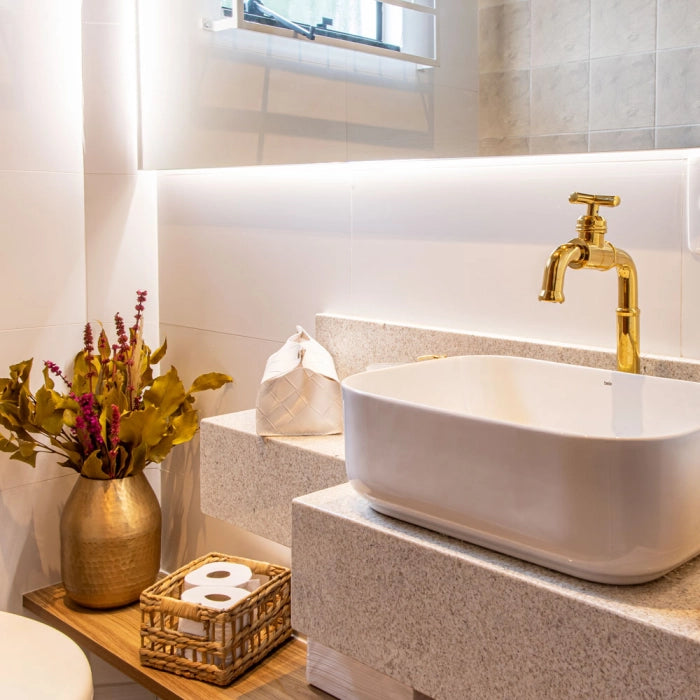 Cuba de Banheiro Louça Apoio Retangular 40 cm (Maia Branca)