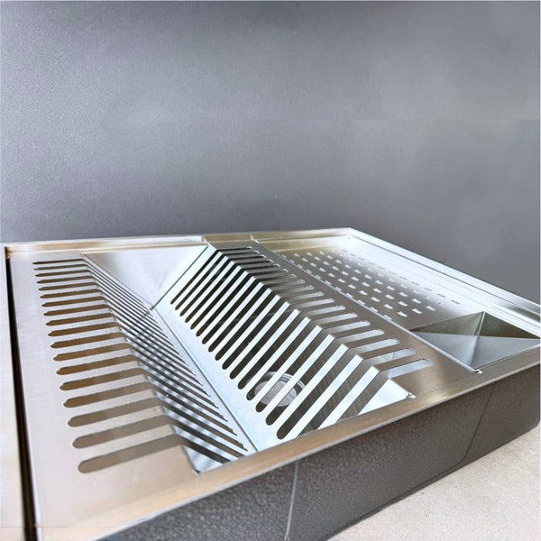 Calha Úmida Quadrada Aço Escovado