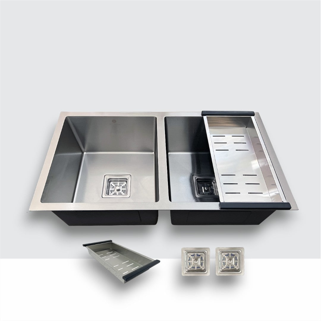 Cuba Aço Escovado Quadratta 78x43 - Dupla