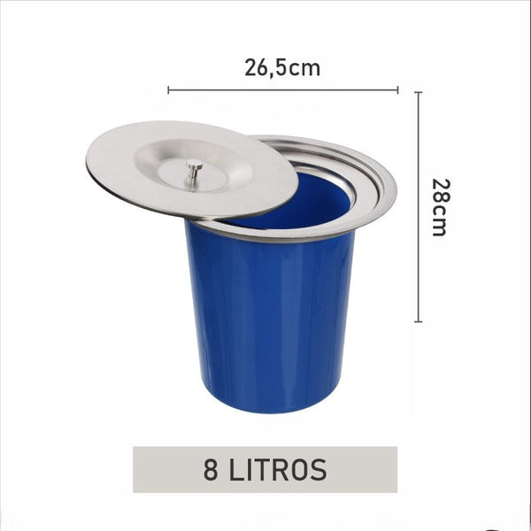 Lixeira de Embutir Aço Escovado