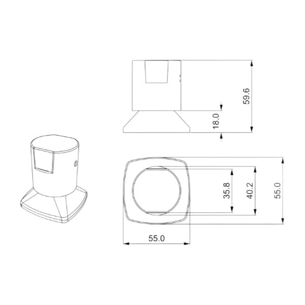 Acabamento Registro Round - Black (Base Deca / Docol)