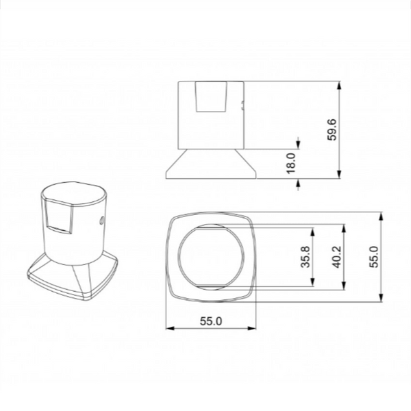 Acabamento Registro Round - Gold Escovado (Base Deca / Docol)
