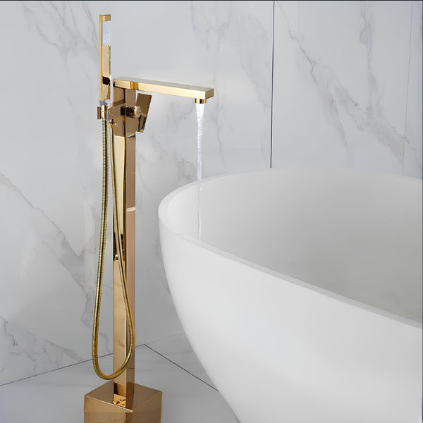 Torneira Banheiro Piso c/ Ducha Quadratta